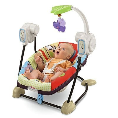 Ghế rung Fisher Price Luv U Zoo Space Saver Swing & Seat T8377