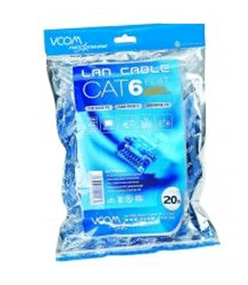 Patch cord VCOM LAN CAT6 Flat 10m (500Mhz)