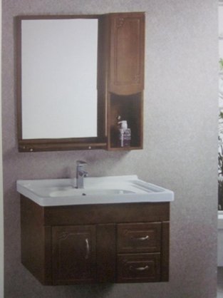 Tủ chậu rửa mặt lavabo sang trọng, lịch lãm chất liệu Gỗ cao cấp chống nước siêu bền 7706