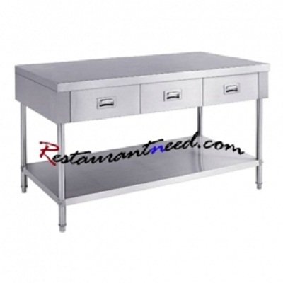 SS304 Work Bench With 3 Drawers & Under shelf  TS056-1