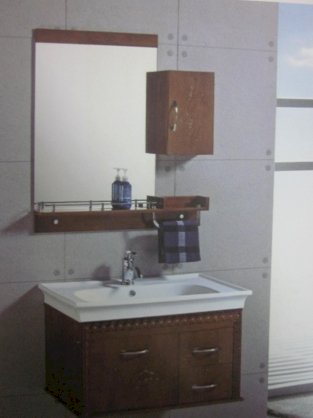 Tủ chậu rửa mặt lavabo sang trọng, lịch lãm chất liệu gỗ cao cấp chống nước siêu bền 7705