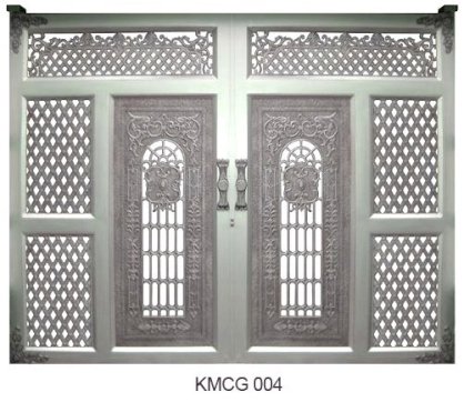Cổng đúc hợp kim nhôm ghép kết hợp Inox KMCG004