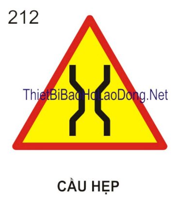 Biển báo nguy hiểm cầu hẹp 212 Châu Gia Phát