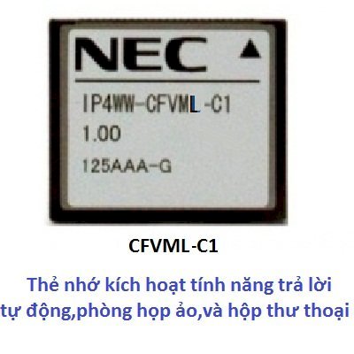 NEC CFVML-C1 Thẻ nhớ kích hoạt tính năng trả lời tự động,phòng họp ảo và hộp thư thoại