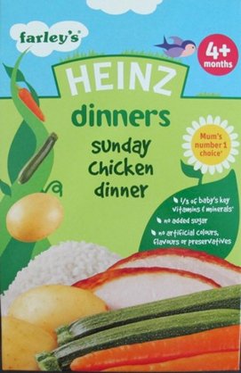 Bột ăn dặm Heinz Sunday Chicken Dinner 125g 4+