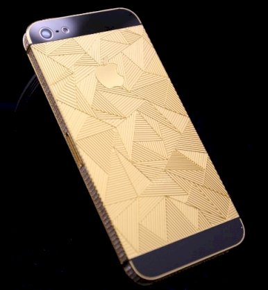 iPhone 5 Vàng vân sọc tam giác đính Swarovski - Digilux 