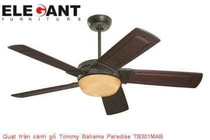 Quạt trần cánh gỗ Tommy Bahama Paradise TB301MAB