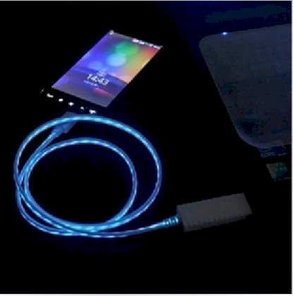 Cáp data xenon phát quang (EL Cable) micro USB