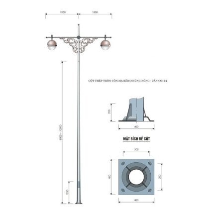 Cột đèn đường CO17-2