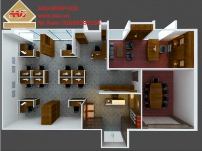 Thiết kế nội thất văn phòng hiện đại 02