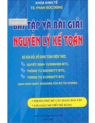 Bài tập và bài giải nguyên lý kế toán