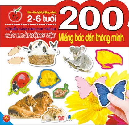 200 miếng bóc dán thông minh - Các loài động vật