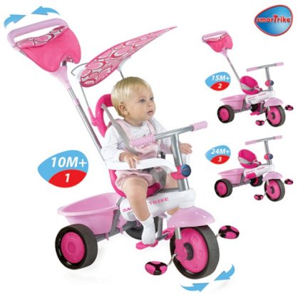 Xe đạp 3 bánh Smart-trike Fresh màu hồng