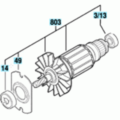 Rotor máy khoan Bosch GBH 2-23E/RE