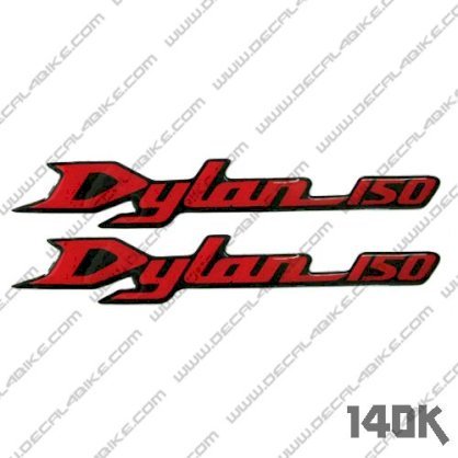 Decal xe máy Dylan Đỏ Đen