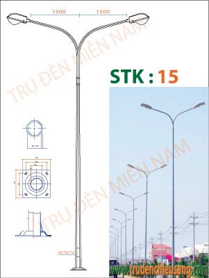 Trụ đèn đường 6m STK-15