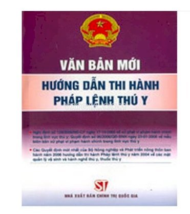 Văn bản mới hướng dẫn thi hành pháp lệnh thú y