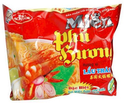 Miến Phú Hương hương vị lẩu Thái tôm, gói 55g / Vina Acecook