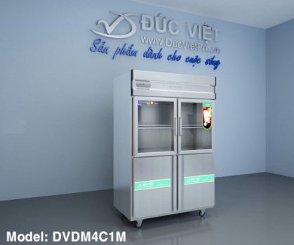 Tủ đông mát 4 cánh 1 máy 0 quạt DVDM4C1M