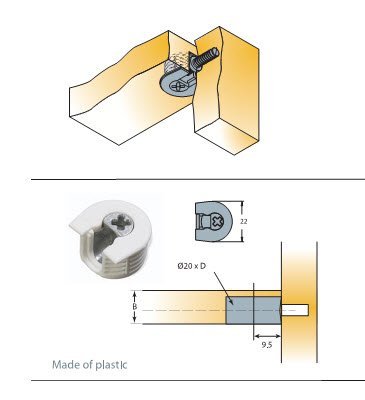 Hệ thống cam chốt nối Titus 06385