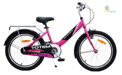 Xe đạp Totem cho bé 1291 hồng đen