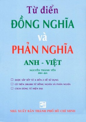 Từ điển đồng nghĩa phản nghĩa Anh - Việt