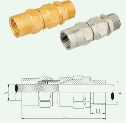 Ốc xiết cáp cable gland PG chống cháy nổ DPKT - BD5 (G 1/2")