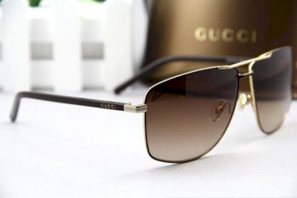 Kính mắt thời trang nam Gucci GG2213s Gold Black Brown ECS000102