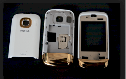 Vỏ Nokia C2-03 Gold