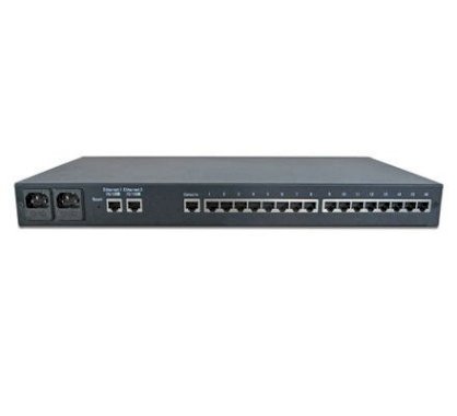 3ONEDATA NP316E-2AC Bộ chuyển đổi 16 cổng RS232 sang Ethernet (2 cổng Ethernet - 1U 19inch rack)