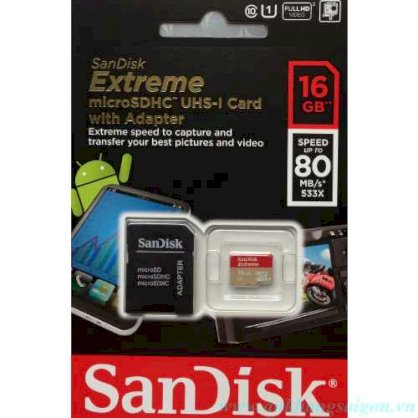 SanDisk Extreme microSDHC UHS-I 16GB