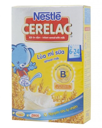 Bột ăn dặm Nestle Cerelac lúa mì sữa