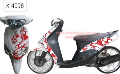 Decal trang trí xe máy Yamaha Mio K4098