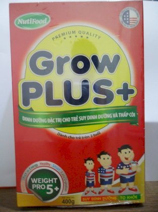 Sữa bột Grow Plus + hộp giấy 400g Nutifood - S0553