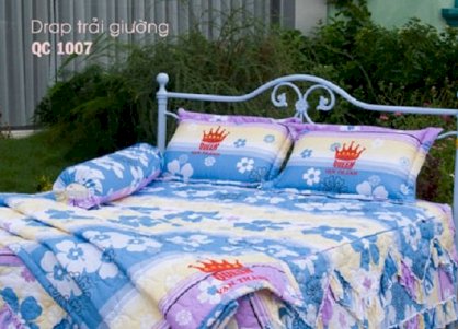 Bộ chăn drap gối Queen Cover QC1007