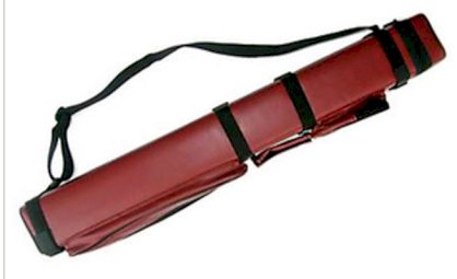 3X6 Hard Pool Cue Stick Carry Case Red Billiard 3 x 6