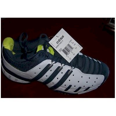 Giầy tennis New Men's Adidas Sport Tennis Barricade 4 White/Blue/Yellow Shoes Size 10.5 