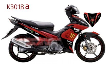 Decal trang trí xe máy Yamaha Exciter Monster Red Edition K3018a