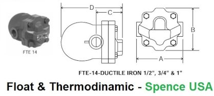 Bẫy hơi phao Float Spence FTE14 1/2" 