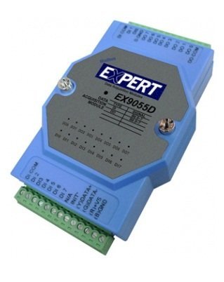 Thiết bị thu thập dữ liệu và điều khiển qua chuẩn RS485 - 8 isolated Digital input, 8 isolated Digital Output EX9055D-M with Modbus