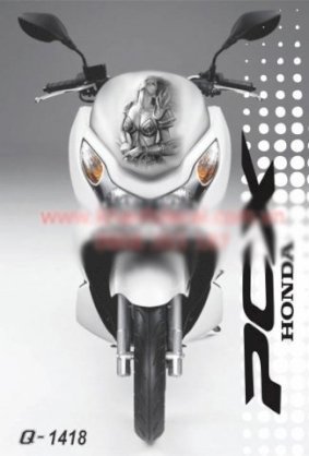 Decal trang trí mặt nạ xe máy Honda PCX Q1418