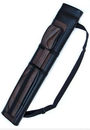 2X2 Hard Billiard Pool Cue Stick Carry Case Brown Black