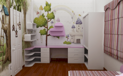 Bộ giường, tủ phòng trẻ em màu sắc đa dạng B07