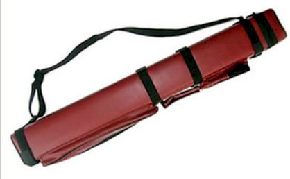 3X6 Hard Pool Cue Stick Carry Case Red Billiard 3 x 6