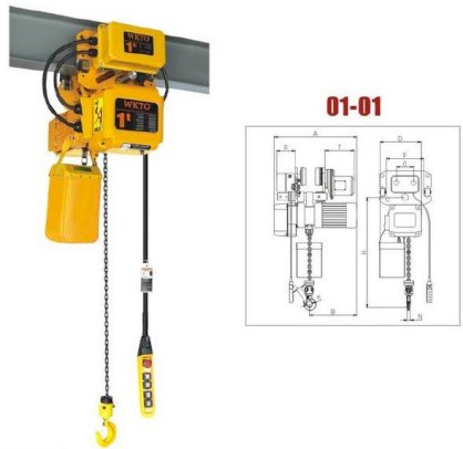 Pa lăng xích điện WKTO HHBD7.5-03