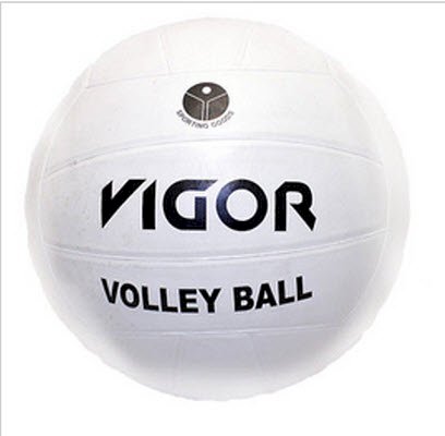 New Official Size #5 White Vigor Rubber Sports Volley Ball