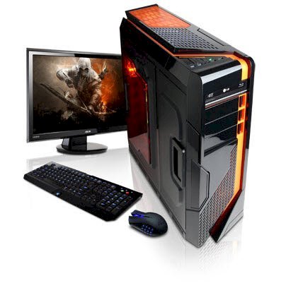 Máy tính Desktop CyberPowerPC ZEUS EVO LIGHTNING 3000 Black (AMD FX-9370 4.40GHz, RAM 16GB, HDD 2TB, VGA AMD Radeon R9 270X 2GB GDDR5, Không kèm màn hình)