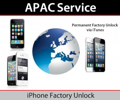Unlock iPhone 3GS/4 /4S/5 APAC Service