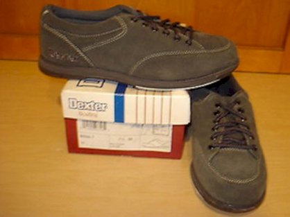 Dexter Mens Optional Bowling Shoes Jim Grey Suede Leather Size 7 1/2 M