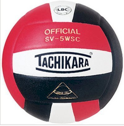 Tachikara Indoor Composite Volleyball Scarlet/White/Black